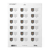 Metalen schild leeuw links etiket (Full Sheet)