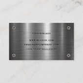 Metalen schroeven | Metaal aluminium Visitekaartje (Achterkant)