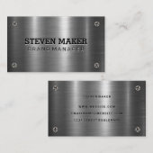 Metalen schroeven | Metaal aluminium Visitekaartje (Voorkant / Achterkant)