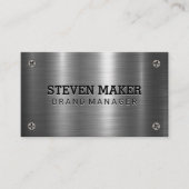 Metalen schroeven | Metaal aluminium Visitekaartje (Voorkant)