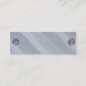 Metalen schroeven profiel kaart mini visitekaartje (Achterkant)