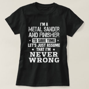 Metalen schuurmachine en afwerkmachine t-shirt
