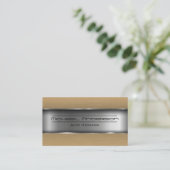 Metalen sierstrip | Kleine metalen Visitekaartje (Staand voorkant)