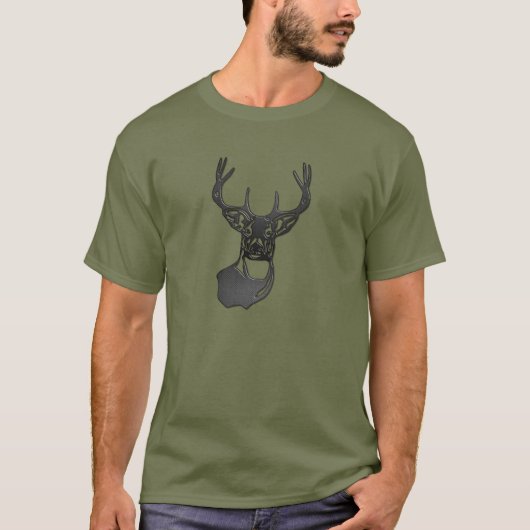 Metalen Silhouet - Witte Staart Buck Herten T-shirt (Voorkant)