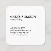 Metalen Slagersmes Monogram Vierkante Visitekaartje (Achterkant)