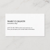 Metalen Slagersmes Monogram Visitekaartje (Achterkant)