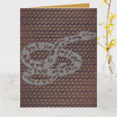 METALEN SLANG VERJAARDAG KAART (Gele Bloem)