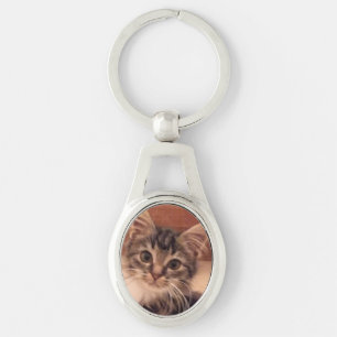 Metalen Sleutelhanger Keuten Kat Sleutelring