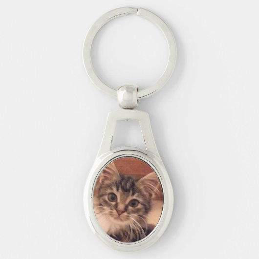 Metalen Sleutelhanger Keuten Kat Sleutelring (Voorkant)