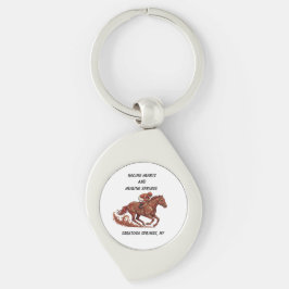 Metalen sleutelhanger-Racehartjes en genezende bro Sleutelhanger