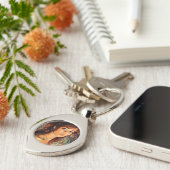 Metalen sleutelhanger Sandra (Zijkant)