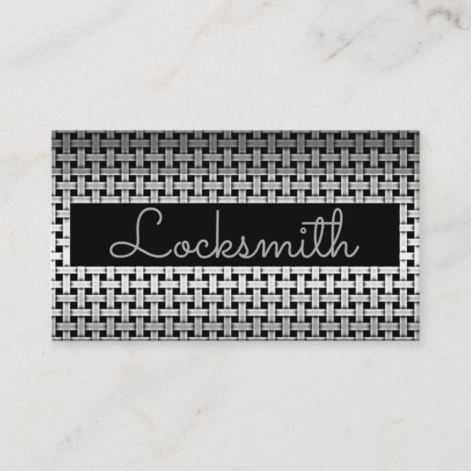 Metalen slotenmaker Visitekaartje (Voorkant)