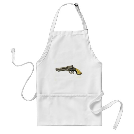 Metalen speelgoedpistool standaard schort (Voorkant)
