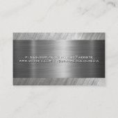 Metalen stalen achtergrond | bouwterrein visitekaartje (Achterkant)