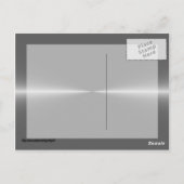 Metalen stalen achtergrond briefkaart (Achterkant)