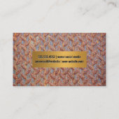 Metalen stalen patroon achtergrond visitekaartje (Achterkant)