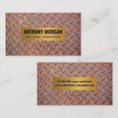 Metalen stalen patroon achtergrond visitekaartje (Voorkant / Achterkant)