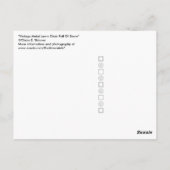  metalen stoel vol sneeuw briefkaart (Achterkant)