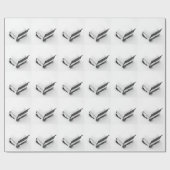  metalen stoel vol sneeuw cadeaupapier (Vlak)