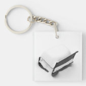  metalen stoel vol sneeuw sleutelhanger (Voorkant)