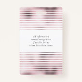 metalen strepen roos goudfolie salon badge (Achterkant)