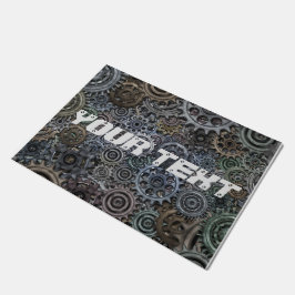 Metalen tandwielen Industriële stijl Deurmat