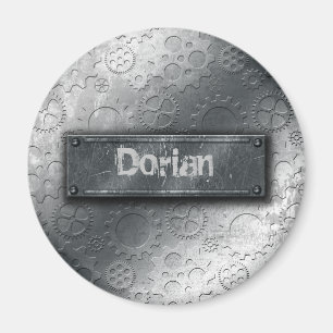 Metalen tandwielen met bolvormig label - Naam toev Magneet