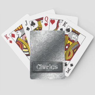 Metalen tandwielen met bolvormig label - Naam toev Speelkaarten