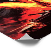 Metalen tandwielen vast tegen de fantoompijn poster (Hoek)