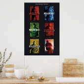 Metalen tandwielen Vaste bodembedekking Metalen ta Poster (Keuken)