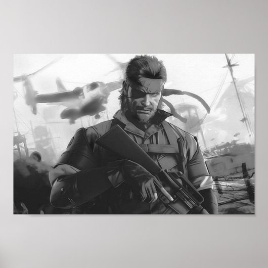 Metalen tandwielen Vaste grote bogen Poster (Voorkant)