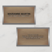 Metalen textuur geborsteld | Industriële grens Visitekaartje (Voorkant / Achterkant)