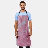 metalen textuur met krassen en abstracte barsten; schort (Gedragen)