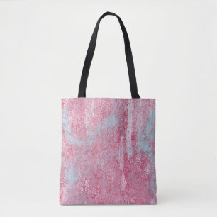 metalen textuur met krassen en abstracte barsten; tote bag