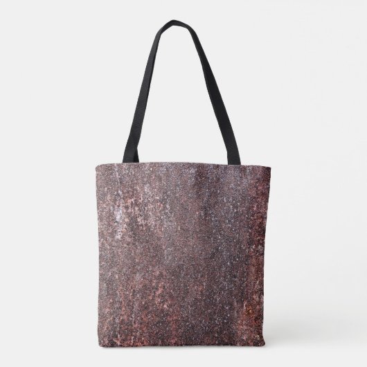 Metalen  textuur met krassen en kraakbedekking tote bag (Achterkant)