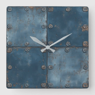 Metalen textuur wandklok