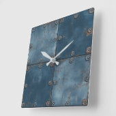 Metalen textuur wandklok (Hoek)