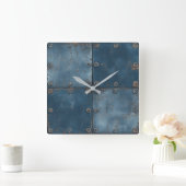 Metalen textuur wandklok (Huis)