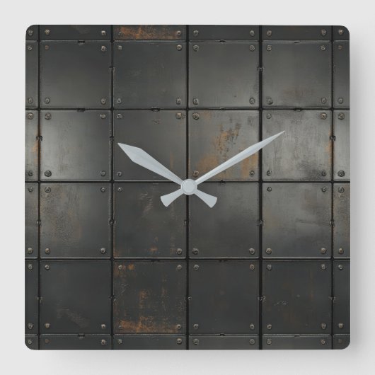 Metalen textuur wandklok (Voorkant)