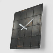 Metalen textuur wandklok (Hoek)