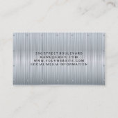 Metalen textuurrivets | De achtergrond van het pic Visitekaartje (Achterkant)