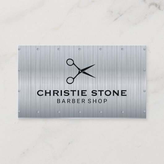 Metalen textuurrivets | De achtergrond van het pic Visitekaartje (Voorkant)