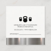 Metalen trainer - Trim | Kettle Bell Afsprakenkaartje (Achterkant)