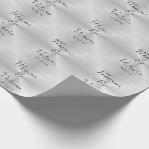 Metalen trouw cadeaupapier