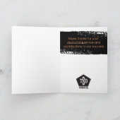 Metalen verf universele werknemer jubileumkaart kaart (Binnen)