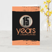 Metalen verf universele werknemer jubileumkaart kaart (Gele Bloem)