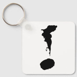 Metalen vierkante Sleutelhanger, 2,25 x 2,25 inch Sleutelhanger