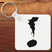 Metalen vierkante Sleutelhanger, 2,25 x 2,25 inch Sleutelhanger (Voorkant)