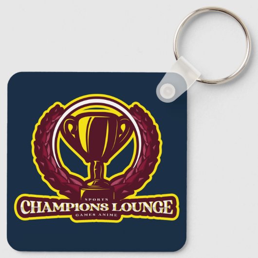 Metalen vierkante Sleutelhanger, 2,25 x 2,25 inch Sleutelhanger (Achterkant)