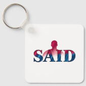 Metalen vierkante Sleutelhanger, 2,25 x 2,25 inch Sleutelhanger (Voorkant)